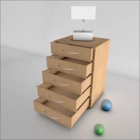 Kid Room Dressers 3d model