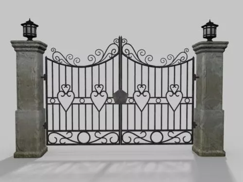 Building Gate Iron Texture 3d model