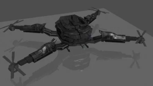 Sphere Drone, Scifi Spy Drone 3d model
