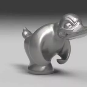 Metal Duck Figurine 3d model
