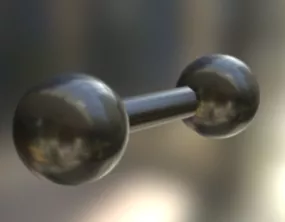 Metal Dumbbells 3d model