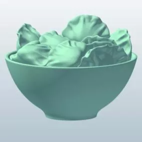 Dumpling Food Lowpoly 3d model