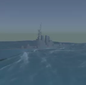 Dunkerque Battle Ship 3d model