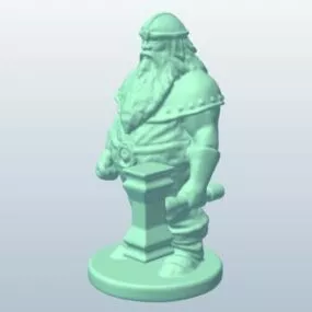 Dwarf Hammer Character 3d model