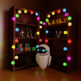 Eve Robot Night Scene 3d model