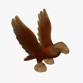 Eagle Stone Figurine 3d model