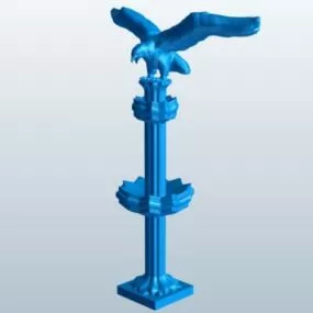 Eagle Fountain Statue 3d model