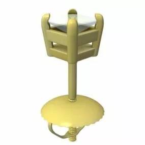 Earing Gold With Diamond 3d model