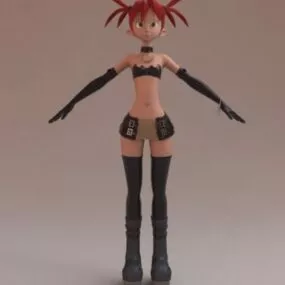 Edna Cartoon Character 3d model