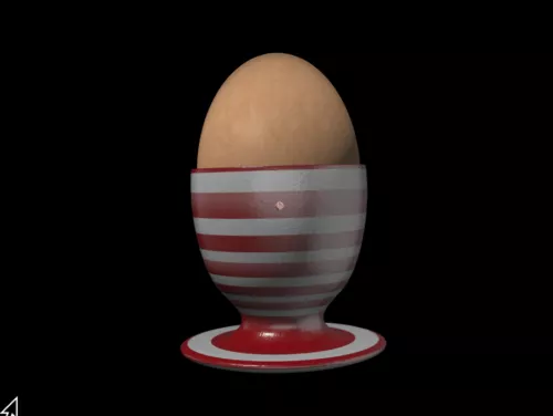 Egg In Cup 3d model Egg In Cup 3d model