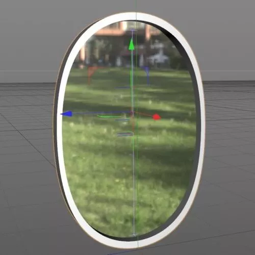 Modern Square Mirror Ikea 3d model