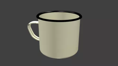 Porcelain Cup Lines Texture 3d model