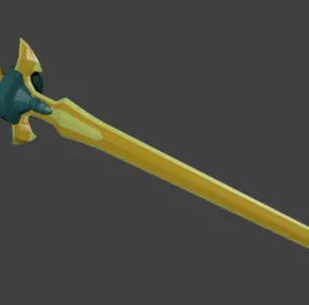 Excalibur Gold Sword 3d model