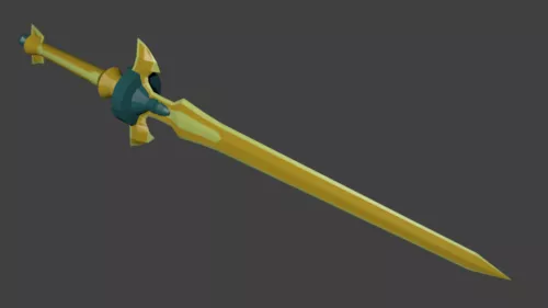 Excalibur Gold Sword 3d model Excalibur Gold Sword 3d model