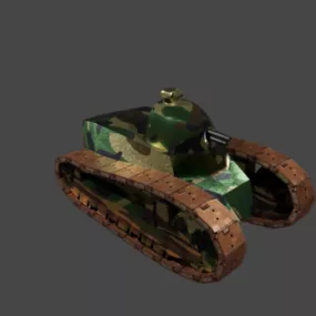 Vintage Ft Renault Tank 3d model