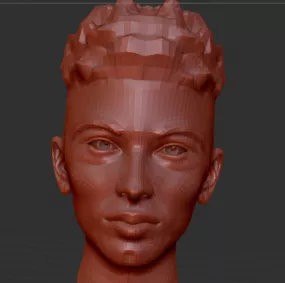 Young Man Face Sculpt 3d model