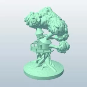 Fantasy House On Tree 3d model