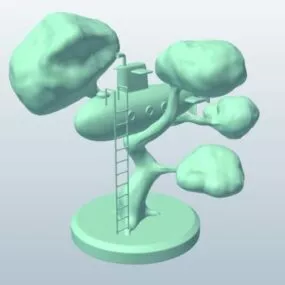 Fantasy Tree Tableware 3d model