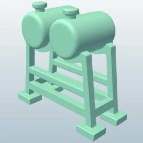 Fuel Tank On Stand 3d model