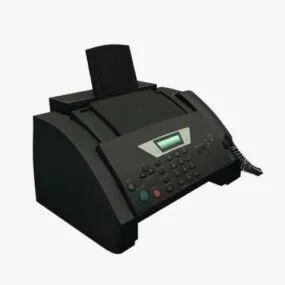 Black Fax Machine V1 3d model