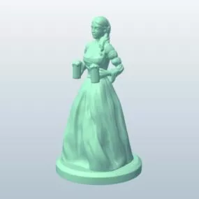 Female Server 3d model