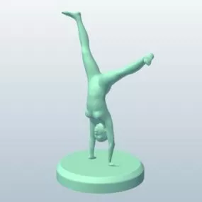 Female Gymnastics Sculpture 3d model
