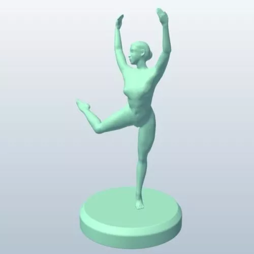 Figurine Fish With Inox Stand 3d model