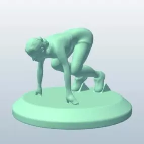 Female Athletic Pose 3d model