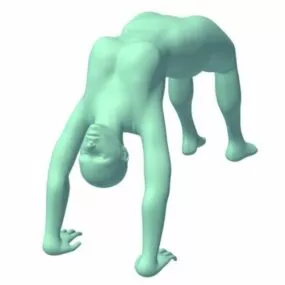 Female On Sport Game 3d model