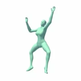 Female Rock Climbing 3d model