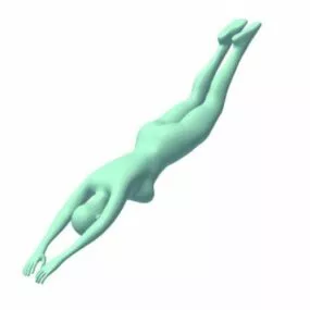 Female Dive Pose 3d model