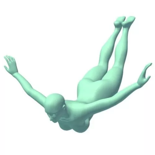 Female Dive Character 3d model Female Dive Character 3d model