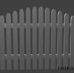 Wooden Fence V1 3d model