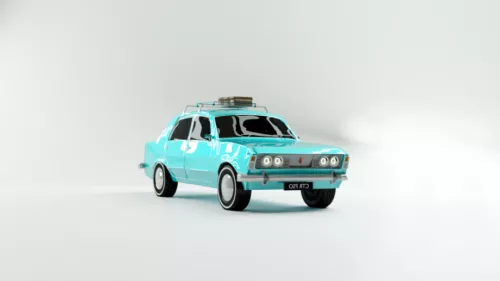 Fiat Car 3d model Fiat Car 3d model