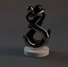 Figurine Love Abstract Style 3d model