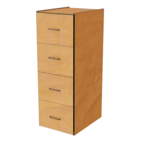 Wood File Cabinet 3d model