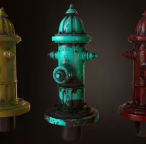 Street Fire Hydrant V1 3d model
