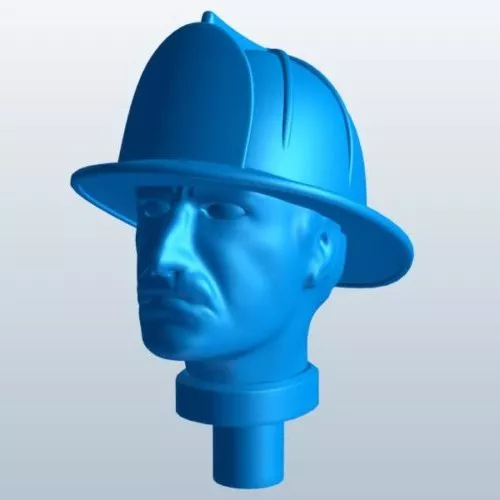 Firefighter Head Sculpture 3d model Firefighter Head Sculpture 3d model