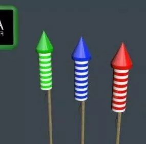 Firework Rocket 3d model