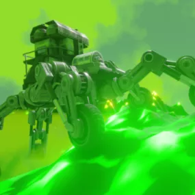 Five Wheeler With Radioactive Surrounding 3d model