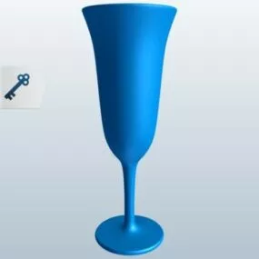 Champagne Flute Glass 3d model