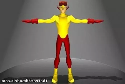 Flash Kid Superhero 3d model Flash Kid Superhero 3d model