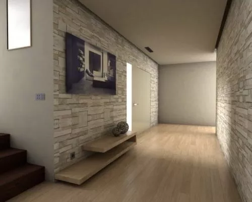 Hall Interior Wood Floor 3d model Hall Interior Wood Floor 3d model
