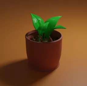 Table Flower Pot 3d model