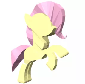 Fluttershy Character Lowpoly 3d model