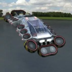 Futuristic Flying Hover Car 3d model