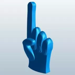 Foam Finger Figurine 3d model