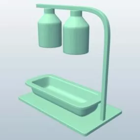 Food Heat Lamp Lowpoly 3d model