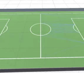 Green Football Field 3d model