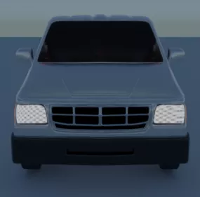 Lowpoly Ford Econoline Car 1998 3d model